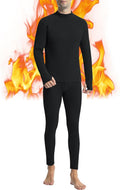 Runhit men's fleece-lined thermal top and long johns